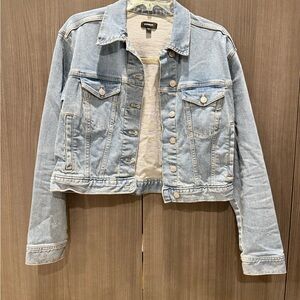 Express Blue Cropped Jean Jacket